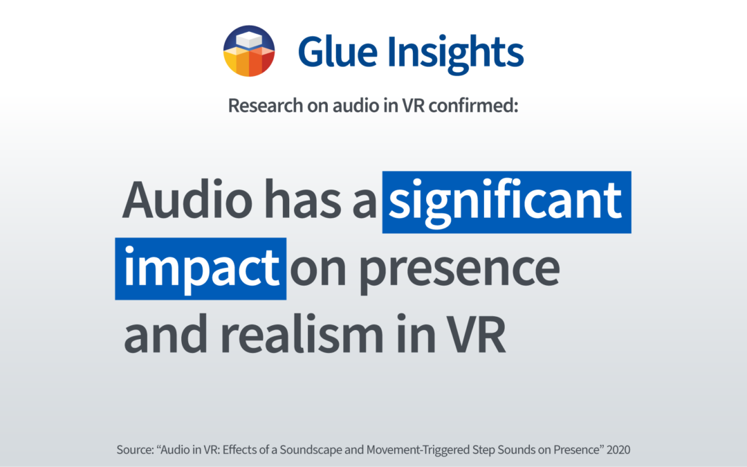 Spatial audio is vital for presence in VR